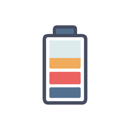 Flat style Battery Icon vector illustration for User Interface documents websites and mobile applicationsのイラスト素材