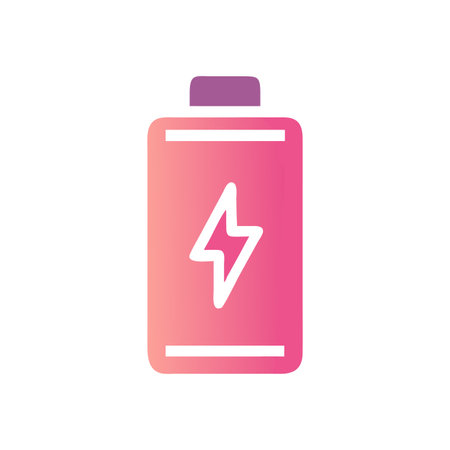 Flat style Battery Icon vector illustration for User Interface documents websites and mobile applicationsのイラスト素材