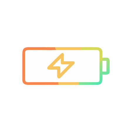 Flat style Battery Icon vector illustration for User Interface documents websites and mobile applicationsのイラスト素材