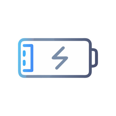 Flat style Battery Icon vector illustration for User Interface documents websites and mobile applicationsのイラスト素材