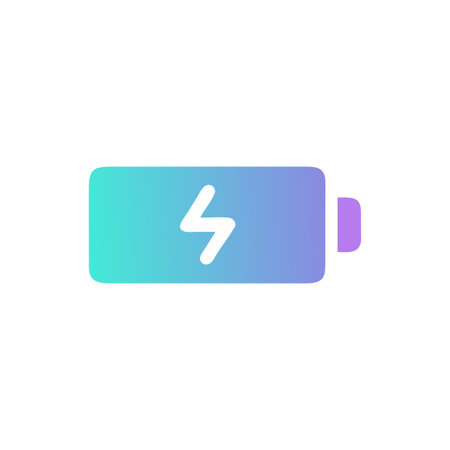 Flat style Battery Icon vector illustration for User Interface documents websites and mobile applicationsのイラスト素材