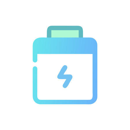 Flat style Battery Icon vector illustration for User Interface documents websites and mobile applicationsのイラスト素材