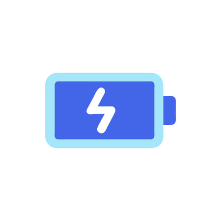 Flat style Battery Icon vector illustration for User Interface documents websites and mobile applicationsのイラスト素材