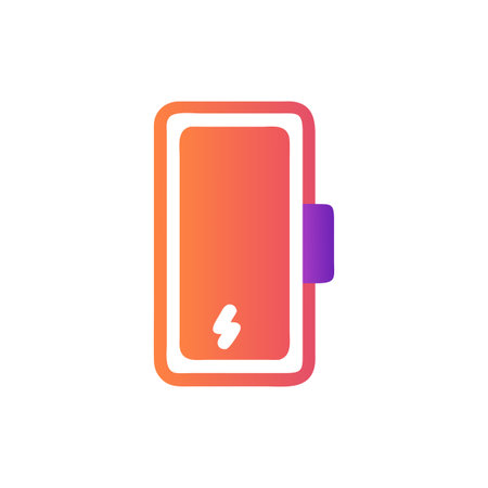 Flat style Battery Icon vector illustration for User Interface documents websites and mobile applicationsのイラスト素材