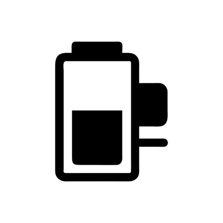 Flat style Battery Icon vector illustration for User Interface documents websites and mobile applicationsのイラスト素材