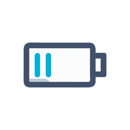 Flat style Battery Icon vector illustration for User Interface documents websites and mobile applicationsのイラスト素材
