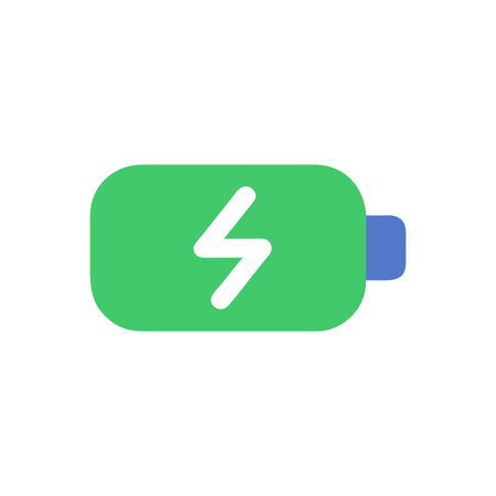 Flat style Battery Icon vector illustration for User Interface documents websites and mobile applicationsのイラスト素材