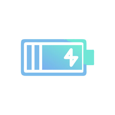 Flat style Battery Icon vector illustration for User Interface documents websites and mobile applicationsのイラスト素材