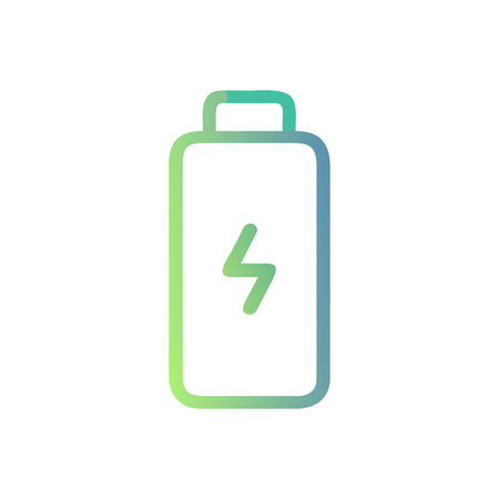 Flat style Battery Icon vector illustration for User Interface documents websites and mobile applicationsのイラスト素材