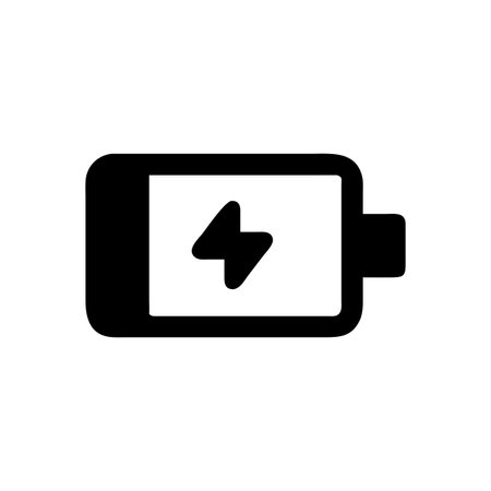 Flat style Battery Icon vector illustration for User Interface documents websites and mobile applicationsのイラスト素材