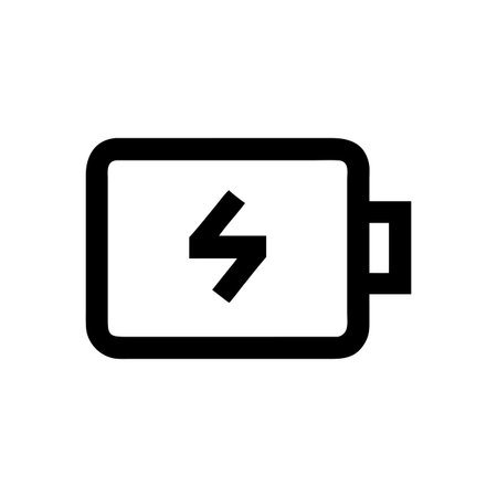 Flat style Battery Icon vector illustration for User Interface documents websites and mobile applicationsのイラスト素材