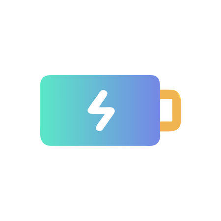 Flat style Battery Icon vector illustration for User Interface documents websites and mobile applicationsのイラスト素材