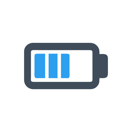 Flat style Battery Icon vector illustration for User Interface documents websites and mobile applicationsのイラスト素材