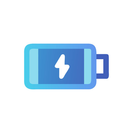 Flat style Battery Icon vector illustration for User Interface documents websites and mobile applicationsのイラスト素材