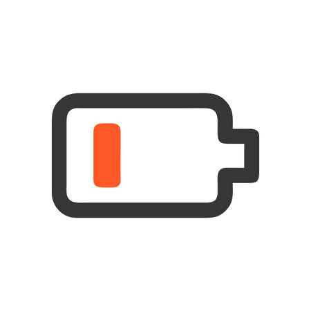 Flat style Battery Icon vector illustration for User Interface documents websites and mobile applicationsのイラスト素材