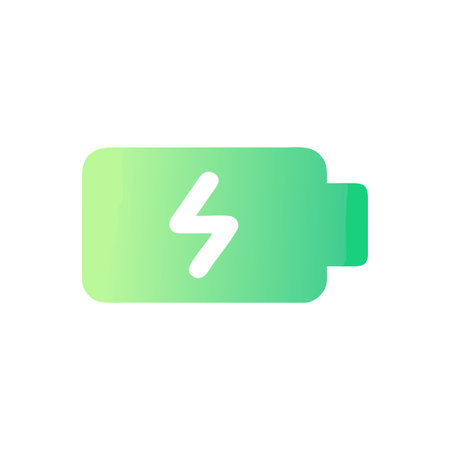 Flat style Battery Icon vector illustration for User Interface documents websites and mobile applicationsのイラスト素材