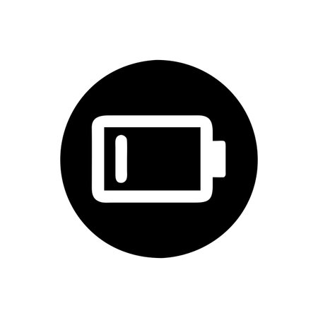 Flat style Battery Icon vector illustration for User Interface documents websites and mobile applicationsのイラスト素材