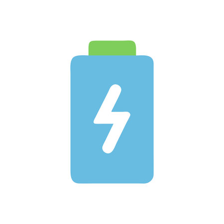 Flat style Battery Icon vector illustration for User Interface documents websites and mobile applicationsのイラスト素材