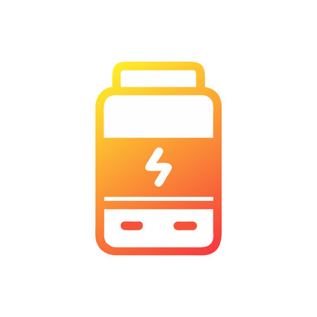 Flat style Battery Icon vector illustration for User Interface documents websites and mobile applicationsのイラスト素材