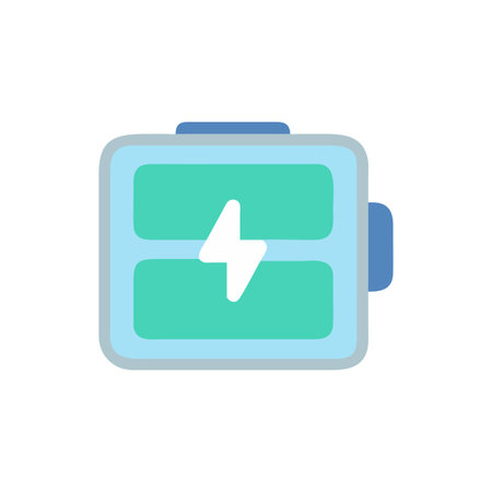 Flat style Battery Icon vector illustration for User Interface documents websites and mobile applicationsのイラスト素材