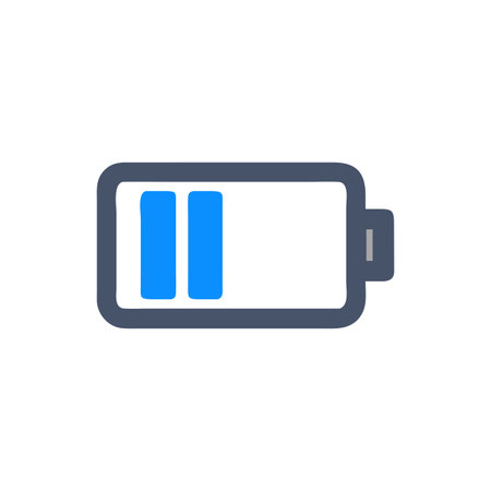 Flat style Battery Icon vector illustration for User Interface documents websites and mobile applicationsのイラスト素材