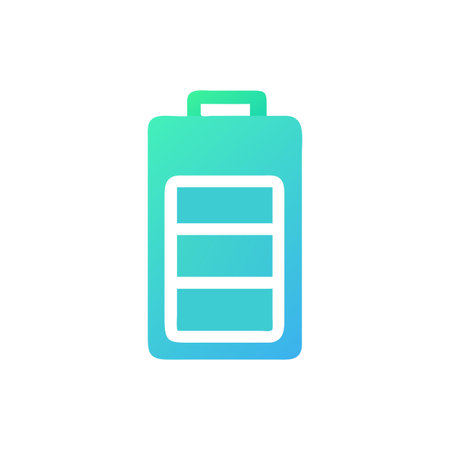 Flat style Battery Icon vector illustration for User Interface documents websites and mobile applicationsのイラスト素材