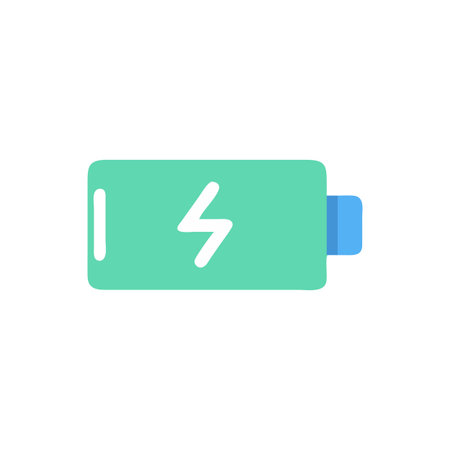 Flat style Battery Icon vector illustration for User Interface documents websites and mobile applicationsのイラスト素材