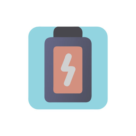 Flat style Battery Icon vector illustration for User Interface documents websites and mobile applicationsのイラスト素材