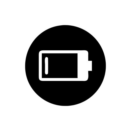 Flat style Battery Icon vector illustration for User Interface documents websites and mobile applicationsのイラスト素材