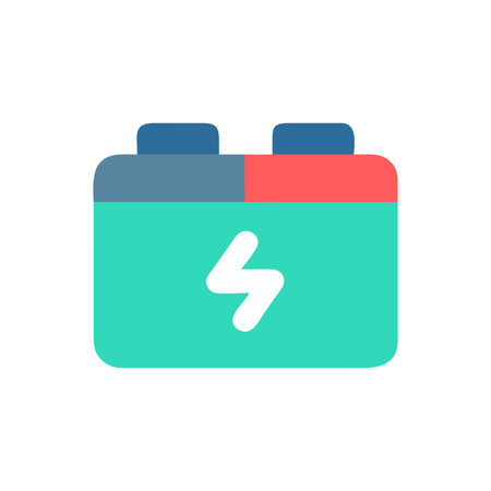 Flat style Battery Icon vector illustration for User Interface documents websites and mobile applicationsのイラスト素材