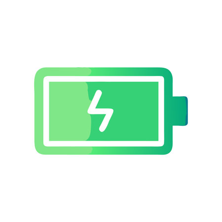 Flat style Battery Icon vector illustration for User Interface documents websites and mobile applicationsのイラスト素材