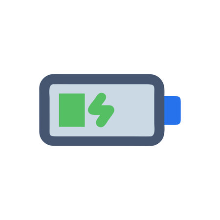 Flat style Battery Icon vector illustration for User Interface documents websites and mobile applicationsのイラスト素材