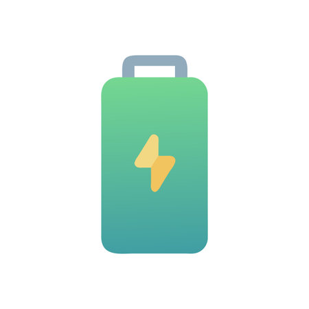 Flat style Battery Icon vector illustration for User Interface documents websites and mobile applicationsのイラスト素材