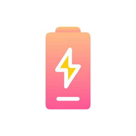 Flat style Battery Icon vector illustration for User Interface documents websites and mobile applicationsのイラスト素材