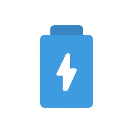Flat style Battery Icon vector illustration for User Interface documents websites and mobile applicationsのイラスト素材