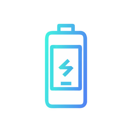 Flat style Battery Icon vector illustration for User Interface documents websites and mobile applicationsのイラスト素材