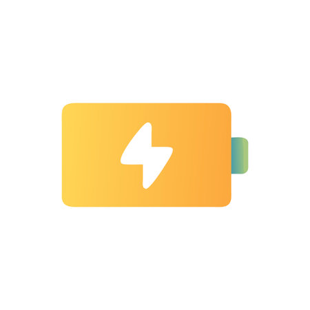 Flat style Battery Icon vector illustration for User Interface documents websites and mobile applicationsのイラスト素材