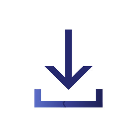 Flat style download arrow icon vector illustration for User Interface documents websites and mobile applicationsのイラスト素材