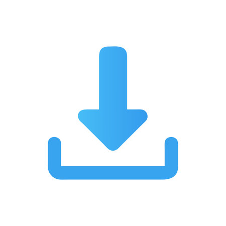 Flat style download arrow icon vector illustration for User Interface documents websites and mobile applicationsのイラスト素材