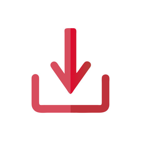 Flat style download arrow icon vector illustration for User Interface documents websites and mobile applicationsのイラスト素材