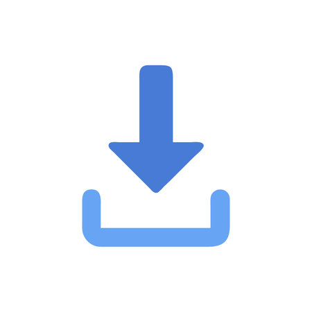 Flat style download arrow icon vector illustration for User Interface documents websites and mobile applicationsのイラスト素材