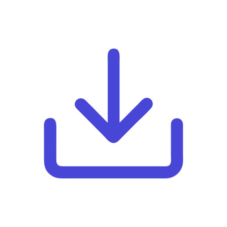 Flat style download arrow icon vector illustration for User Interface documents websites and mobile applicationsのイラスト素材
