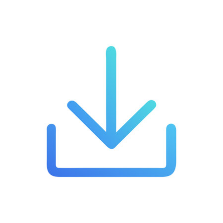 Flat style download arrow icon vector illustration for User Interface documents websites and mobile applicationsのイラスト素材