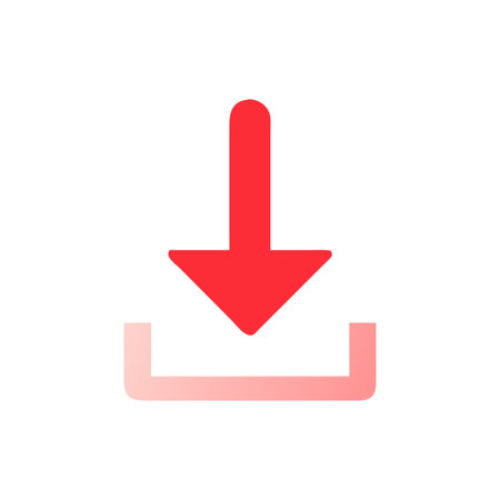 Flat style download arrow icon vector illustration for User Interface documents websites and mobile applicationsのイラスト素材