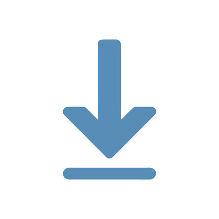 Flat style download arrow icon vector illustration for User Interface documents websites and mobile applicationsのイラスト素材