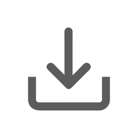 Flat style download arrow icon vector illustration for User Interface documents websites and mobile applicationsのイラスト素材