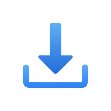 Flat style download arrow icon vector illustration for User Interface documents websites and mobile applicationsのイラスト素材