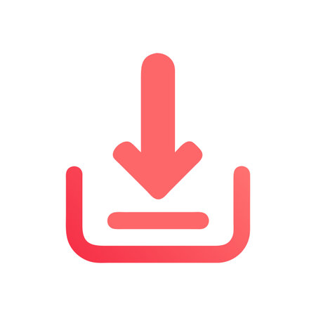 Flat style download arrow icon vector illustration for User Interface documents websites and mobile applicationsのイラスト素材
