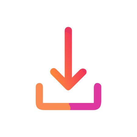 Flat style download arrow icon vector illustration for User Interface documents websites and mobile applicationsのイラスト素材
