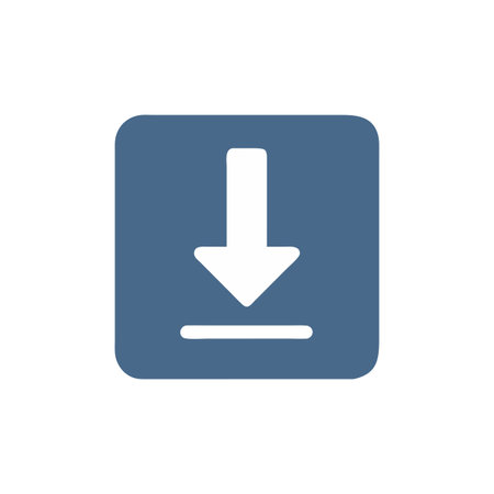 Flat style download arrow icon vector illustration for User Interface documents websites and mobile applicationsのイラスト素材